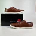 IKON Alton Tan Leather Casual Shoes with White Sole UK size 6 - NEW in Box