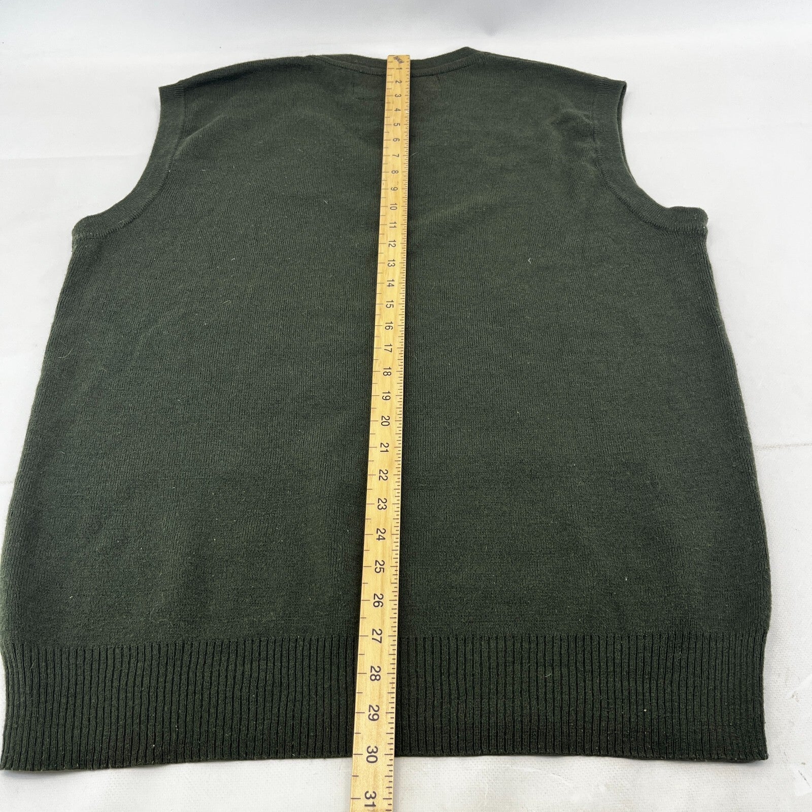 Rydale Men's Wool Blend Sleeveless Jumper Sweater Tank Top size 2XL Dark Green