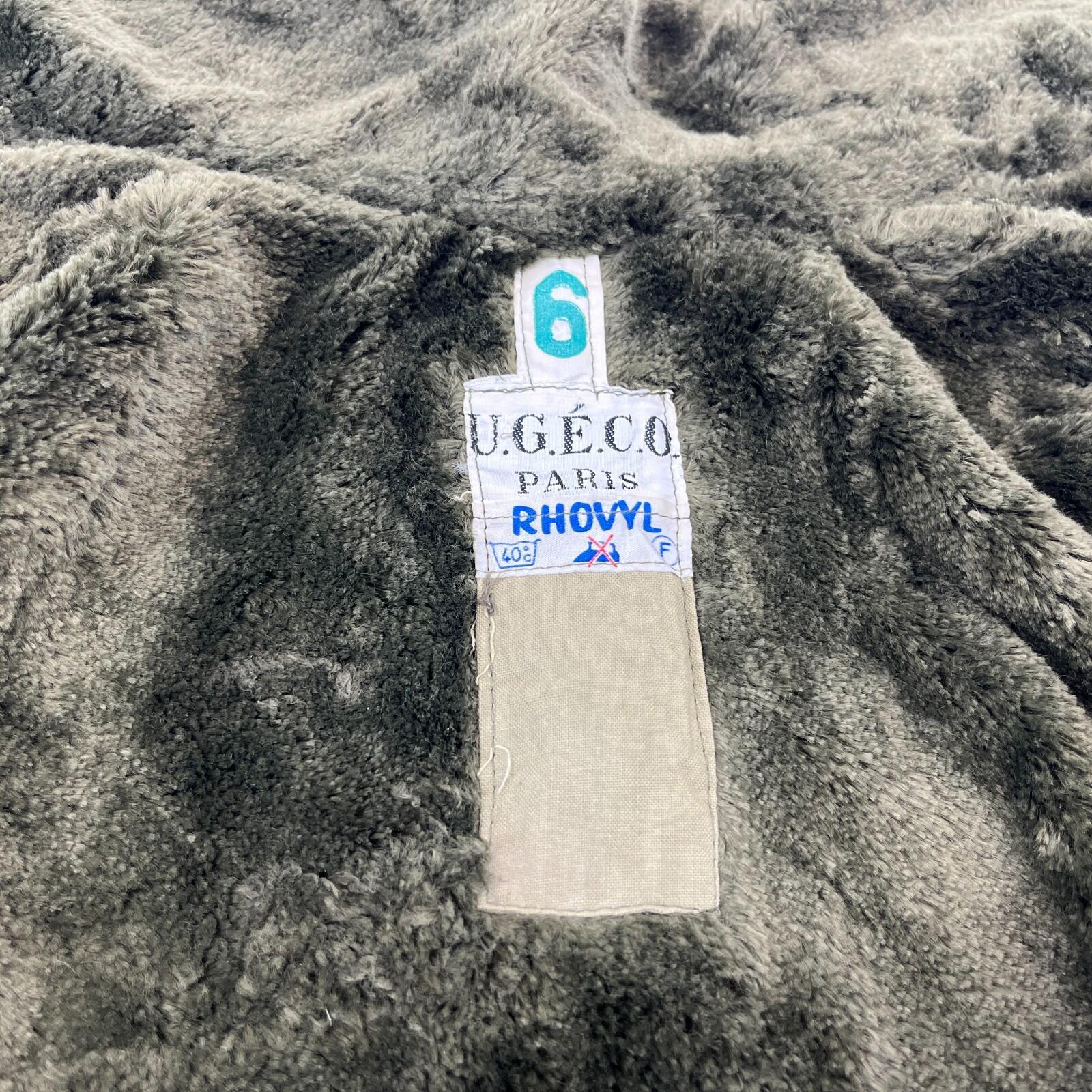 Vintage French Army Thermal Fleece Lined Jacket OG Olive Green size L