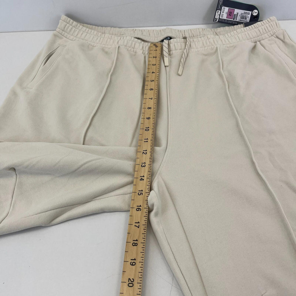 M&S Ladies Goodmove Parachute Joggers Cuffed Trousers Pants Cream UK size 22 New