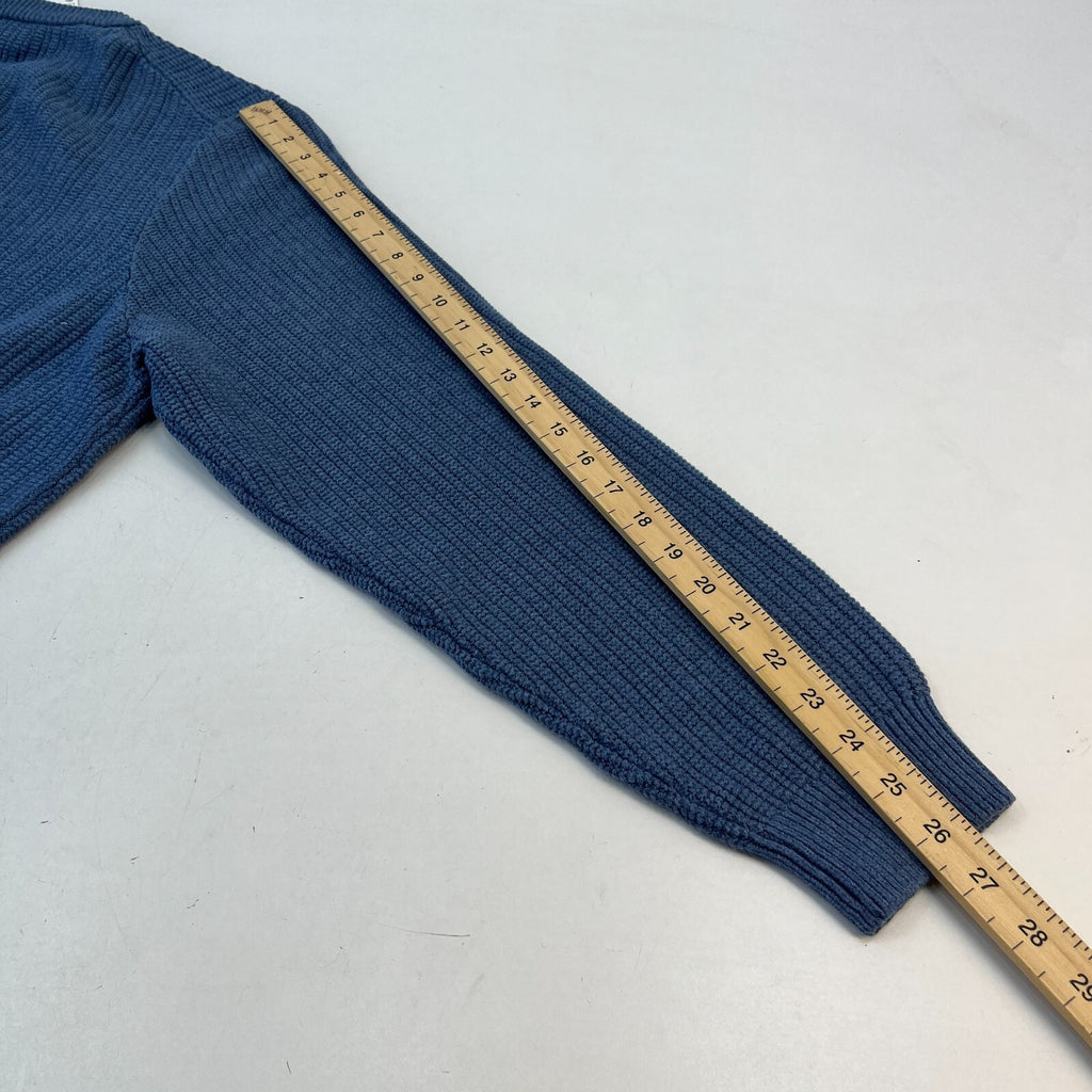 M&S Men's Cotton Blend Cable Knit Crew Neck Jumper Air Force Blue size 3XL New