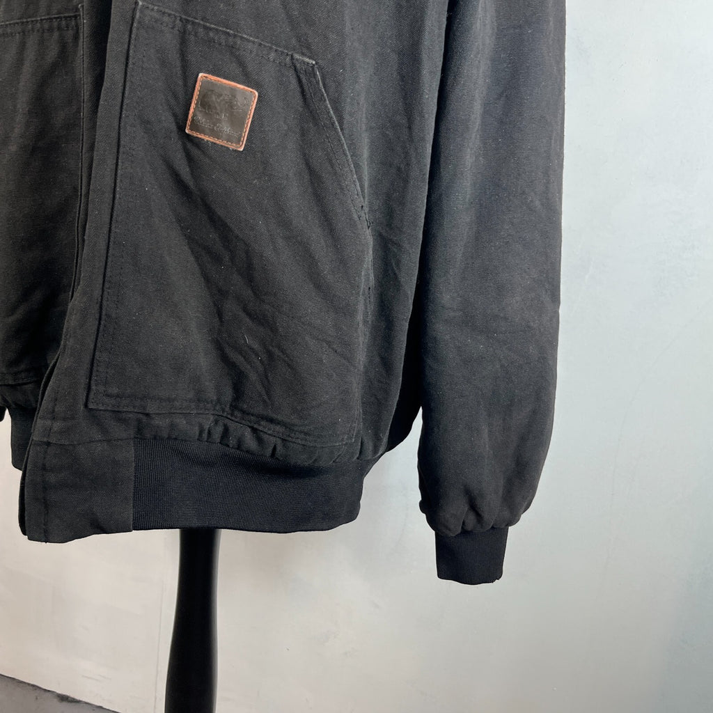 Men's Chore Field Coat Jacket in Black Heavy Denim size 2XL