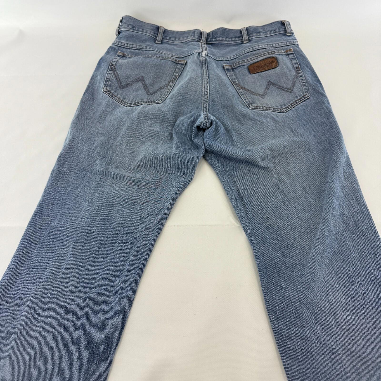 Wrangler Texas Jeans Men's Mid Blue Straight Regular 100% Cotton W36" L30"