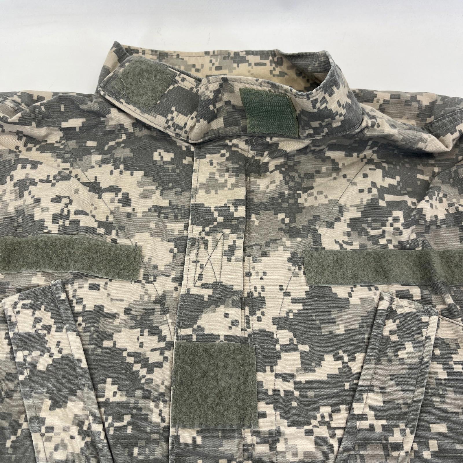 US Army Digital Camo Combat Uniform Ripstop Field Zip Coat Jacket US size M Reg