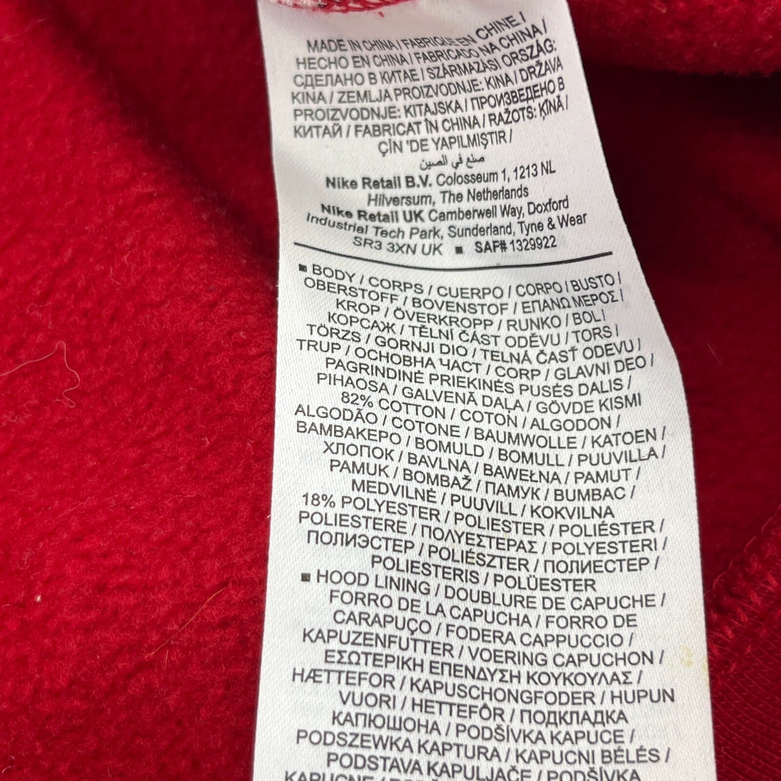 Air Jordan Red Jumpman Hoodie in Red Mens Large Sweatshirt Hooded Jumper Nike