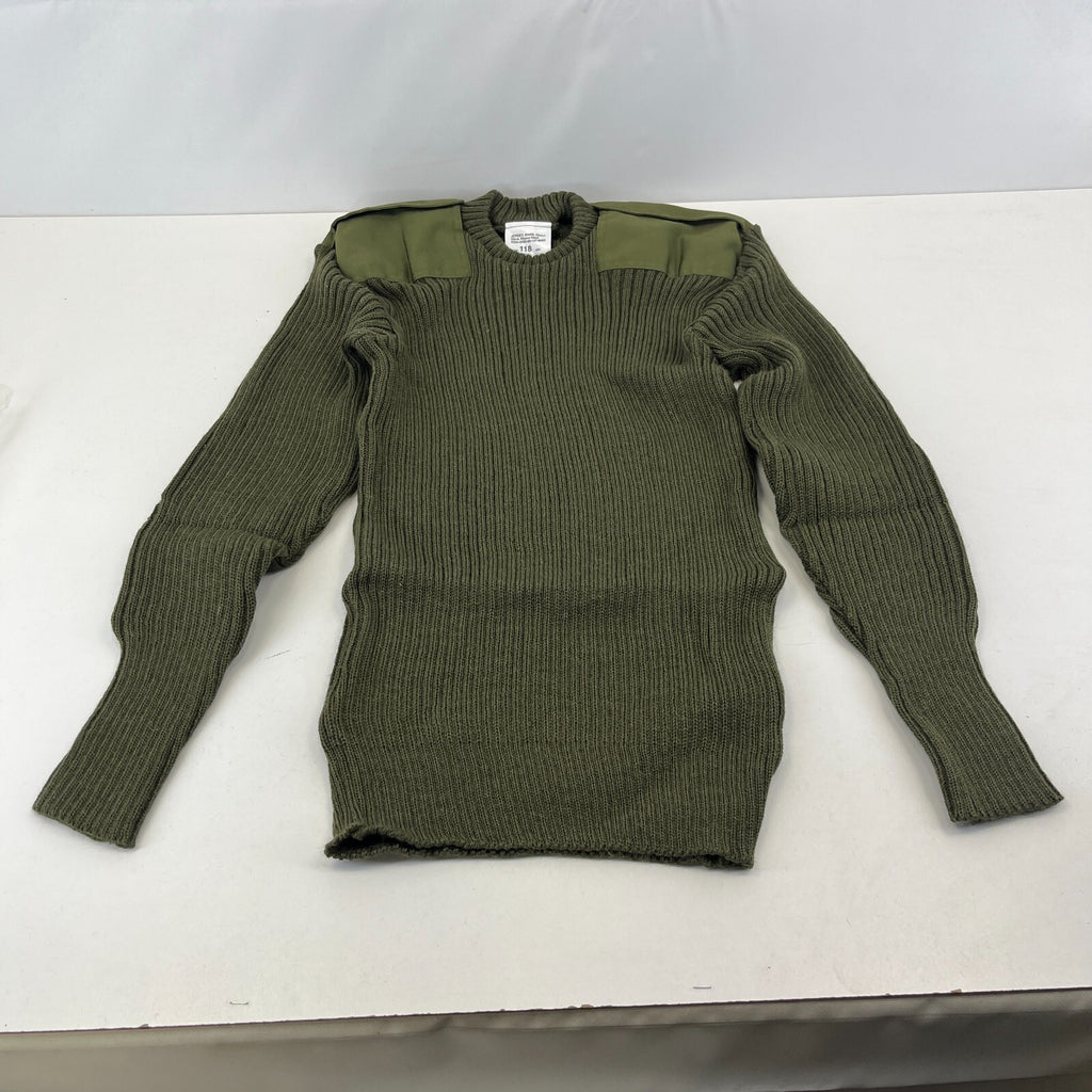British Army Jersey Men's Heavy Olive Round Neck Jumper Jersey size 118cm