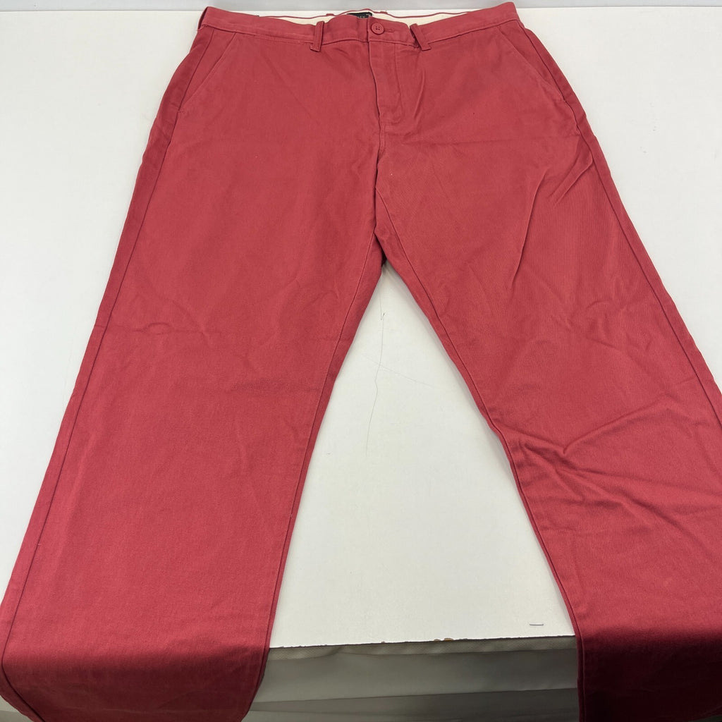 J Crew 1040 Straight Stretch Chino Trousers Dark Pastel Pink Golf W34" L34"  New