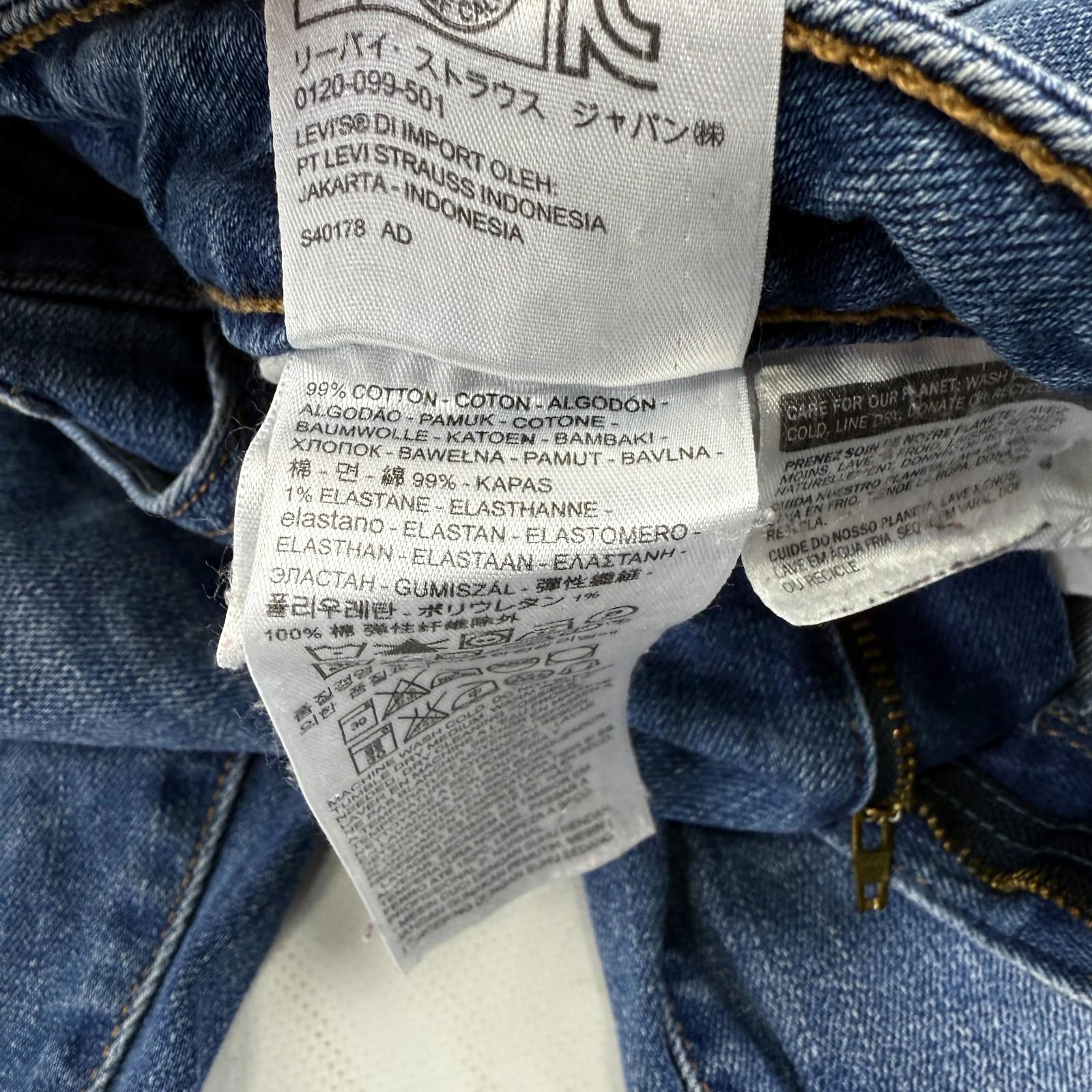 Levi's 721 Mid Blue High Rise Skinny Denim Jeans UK Women's W27 L32 Levi Strauss