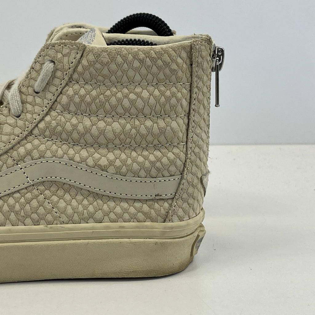 Vans Classic Hi Top Beige Suede Snake Pattern size UK 3.5 EU 36