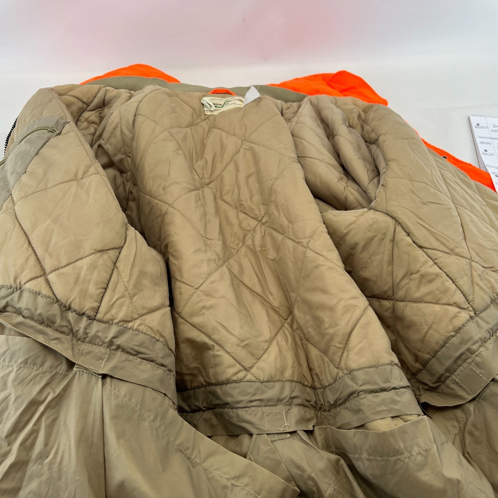 Johnson USA Thermal Quilted Chore Jacket Bright Orange US size XL
