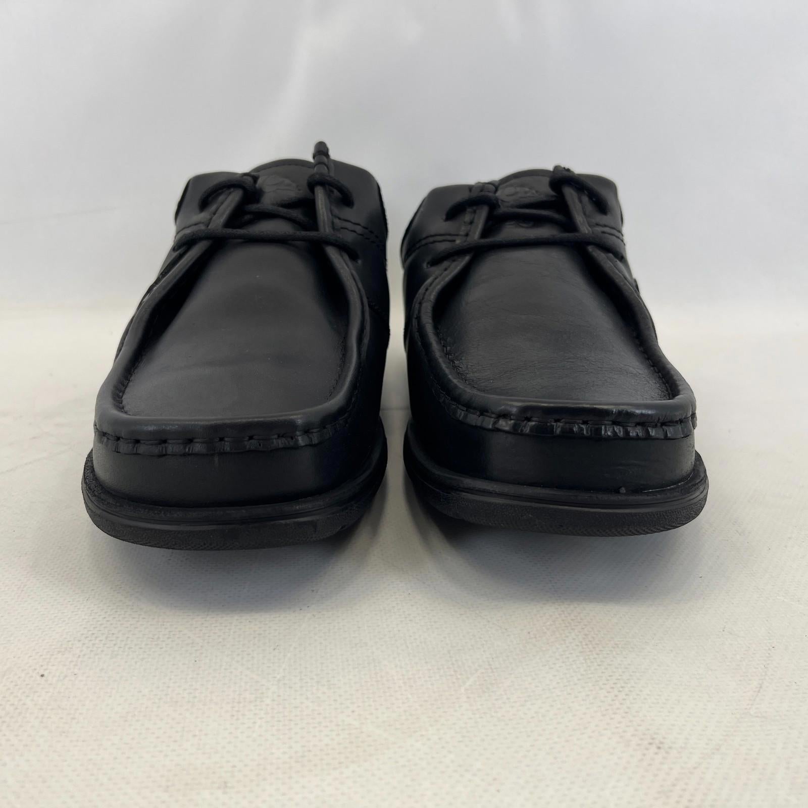 Pretty Green Waltham Lace Up Shoes Moccasin Loafers Mens Black Leather size 11.5