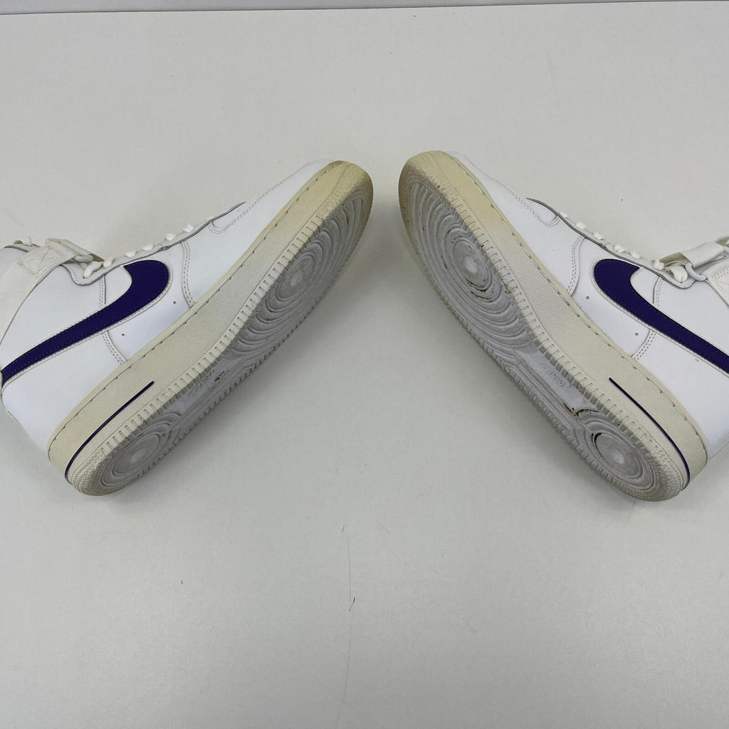 Nike Air Force 1 High '07 Court Trainers White/Purple UK size 9.5