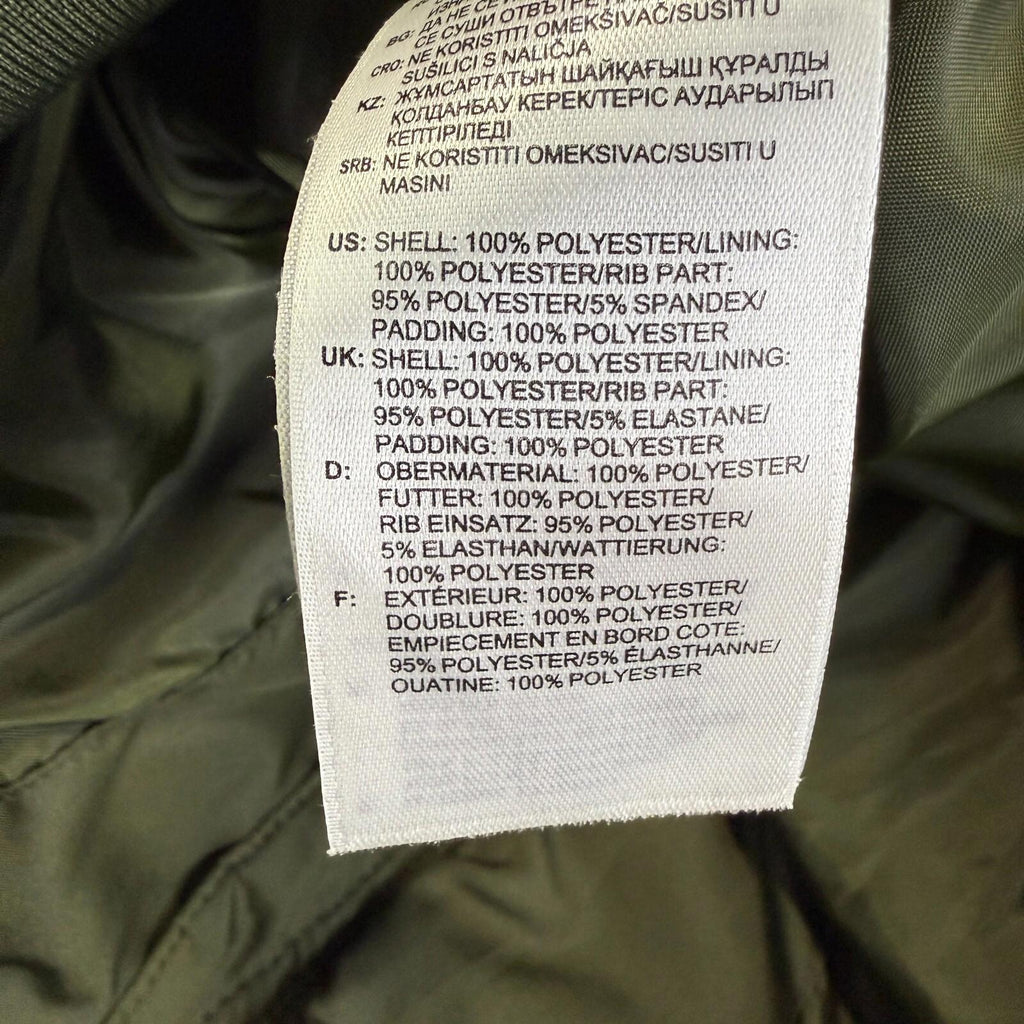 Adidas Puffer Jacket Kids 11-12 Years Olive Green Insulated Lining Hooded