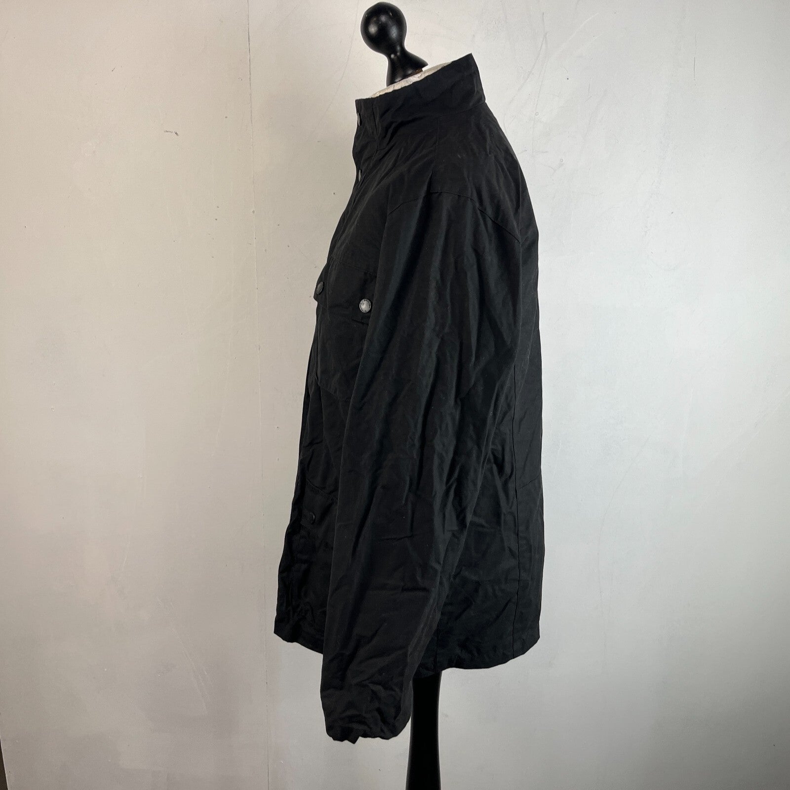 Crane Wax Jacket in Black Waxed Cotton size Medium
