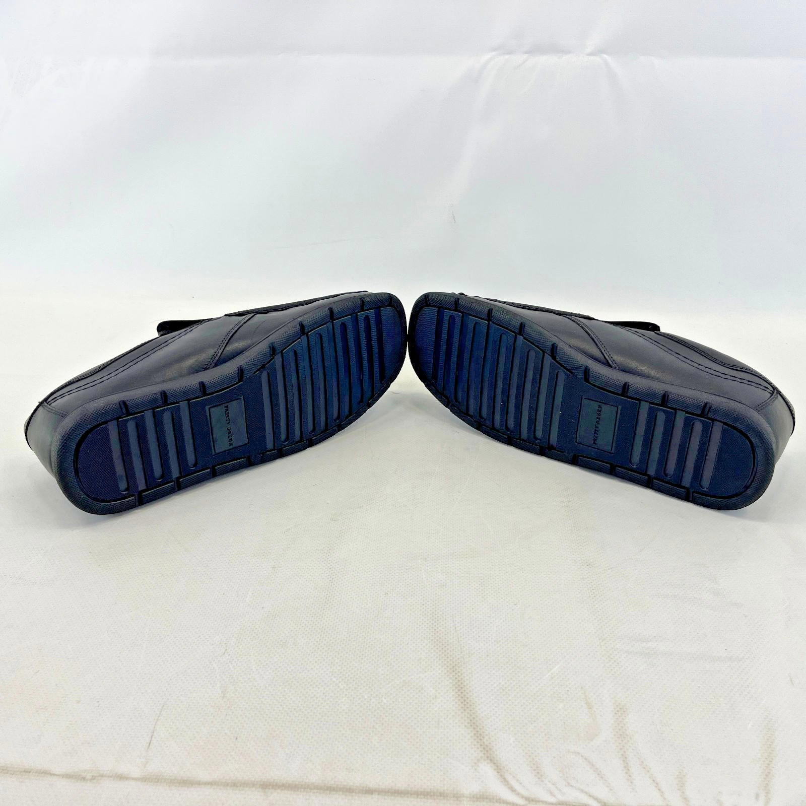 Pretty Green Waltham Slip On Shoes Moccasin Loafers Men's Black Leather size 8.5