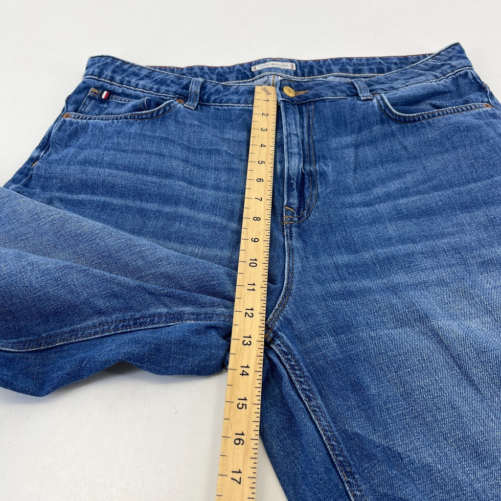 Tommy Hilfiger Womens High Rise Wide Leg Jeans UK size 16 W33" L30" Mid Blue