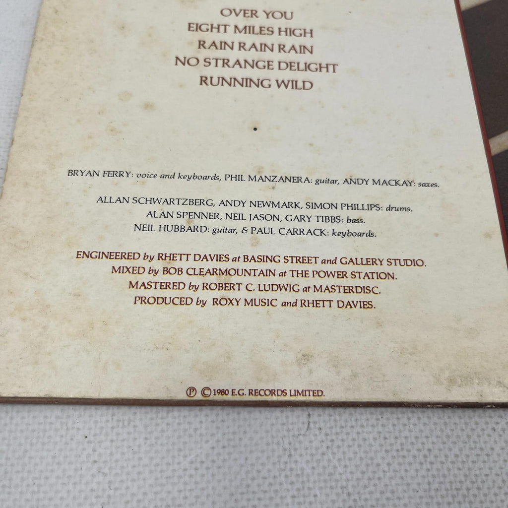 Roxy Music Brian Ferry Flesh + Blood 12" Vinyl LP Album 1980 EX/G