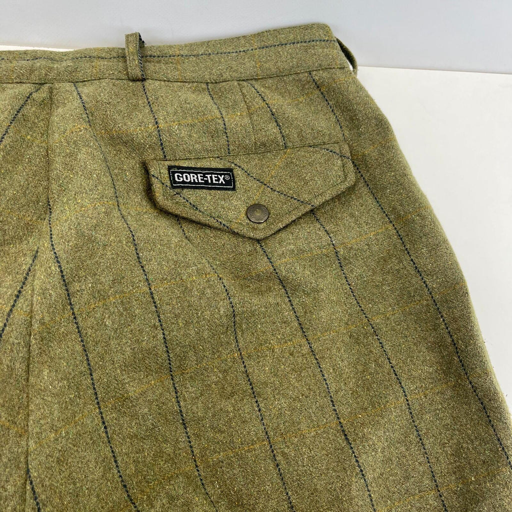 Laksen Gore-Tex Shooting Breeks Plus Fours Wool Blend W38" L22" Green Wide Pin