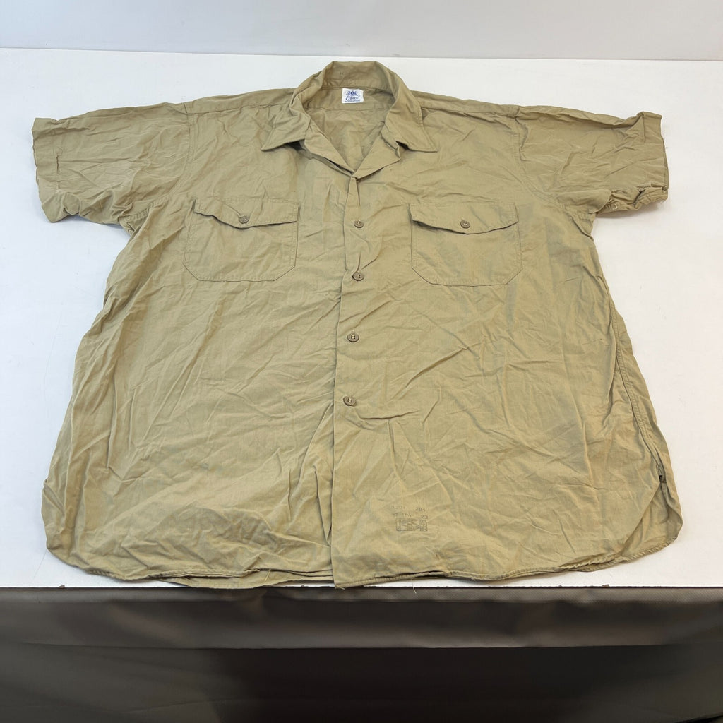 Vintage Elbeco USMC Marines Workwear Twill Shirt Short Sleeve US Military XL