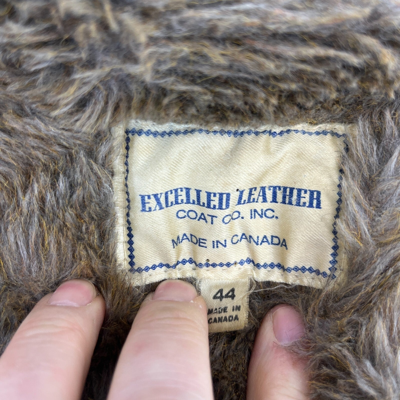 Vintage Excelled Heavy Suede Leather Rugged Wear Jacket size 44 Made in Canada