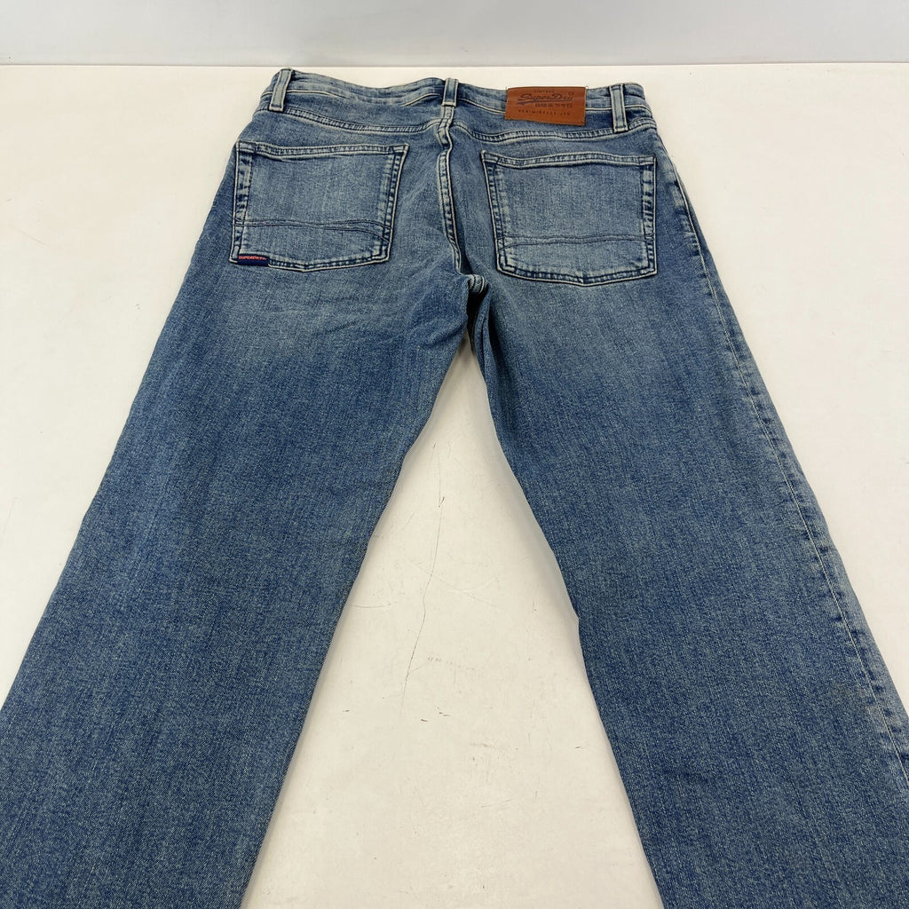 Mens SuperDry 04 Daman Straight Stretch Blue Jeans W31" L30"