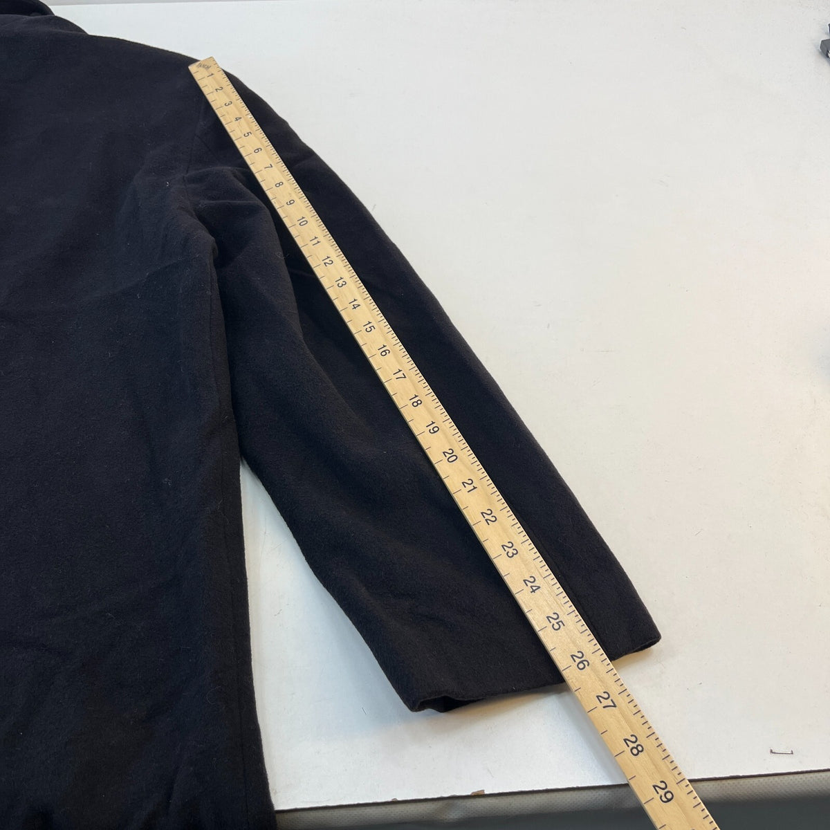 Marco Ricci Black Cashmere & Wool Overcoat Single Breast Made in Italy EU 52 (L)