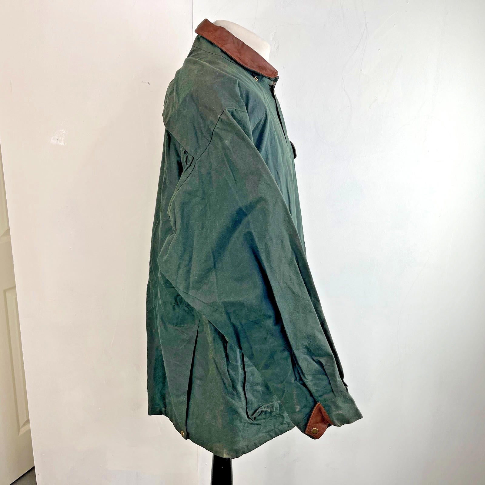 Koolah Middy Premium Wax Jacket Dark Green Made in Canada size 2XL fits like 4XL