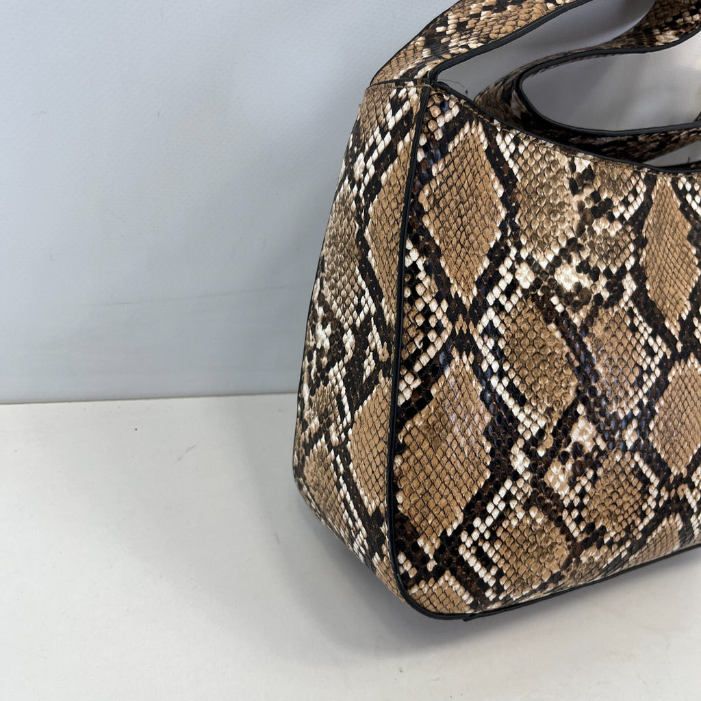 Topshop Faux Snakeskin Shoulder Bag with Adjustable Strap