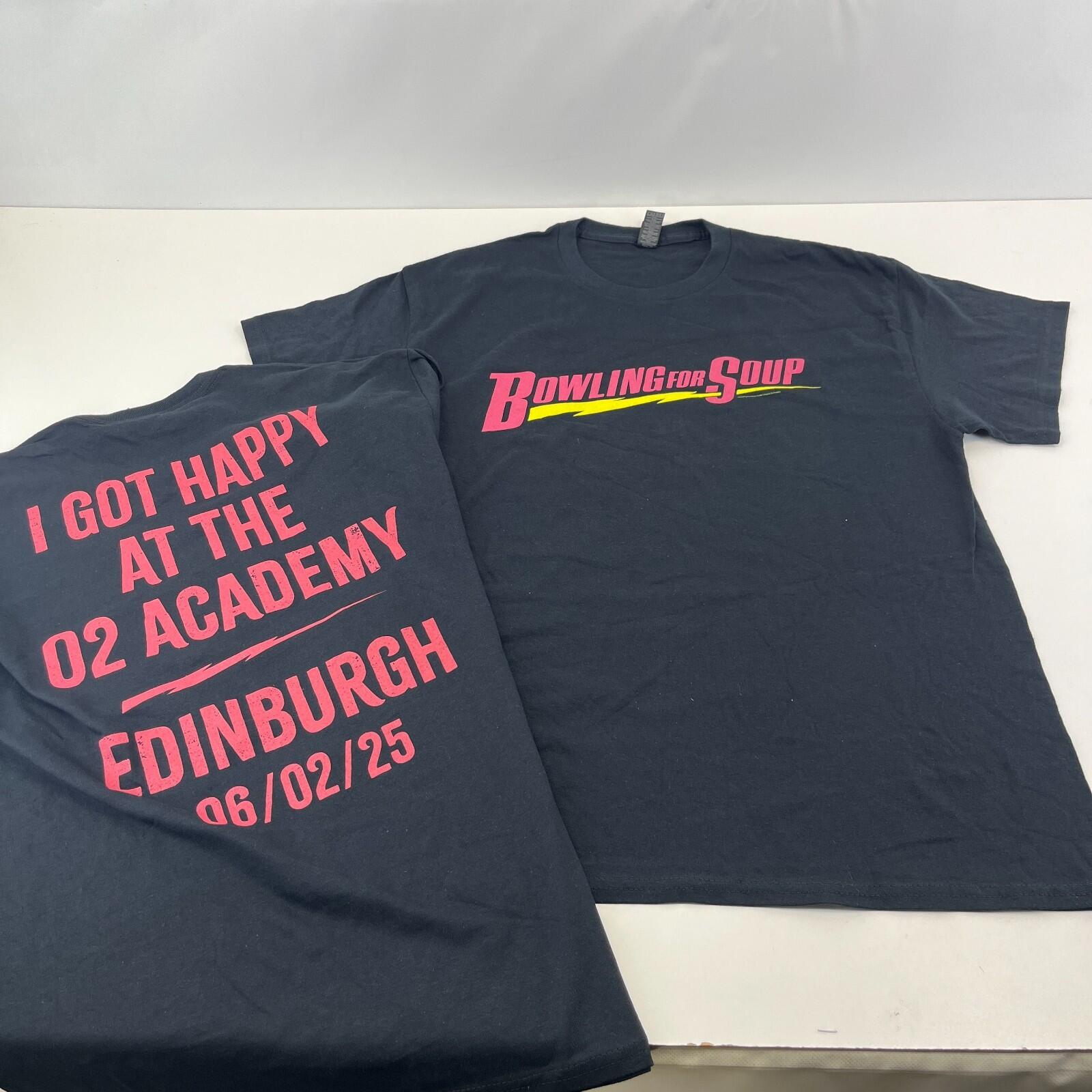 Bowling For Soup 2025 Tour T-Shirt Edinburgh Men's size Large Heavy Cotton