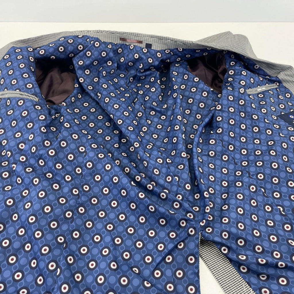 Ben Sherman Men's Black & White Houndstooth Blazer Jacket Men's size 44R