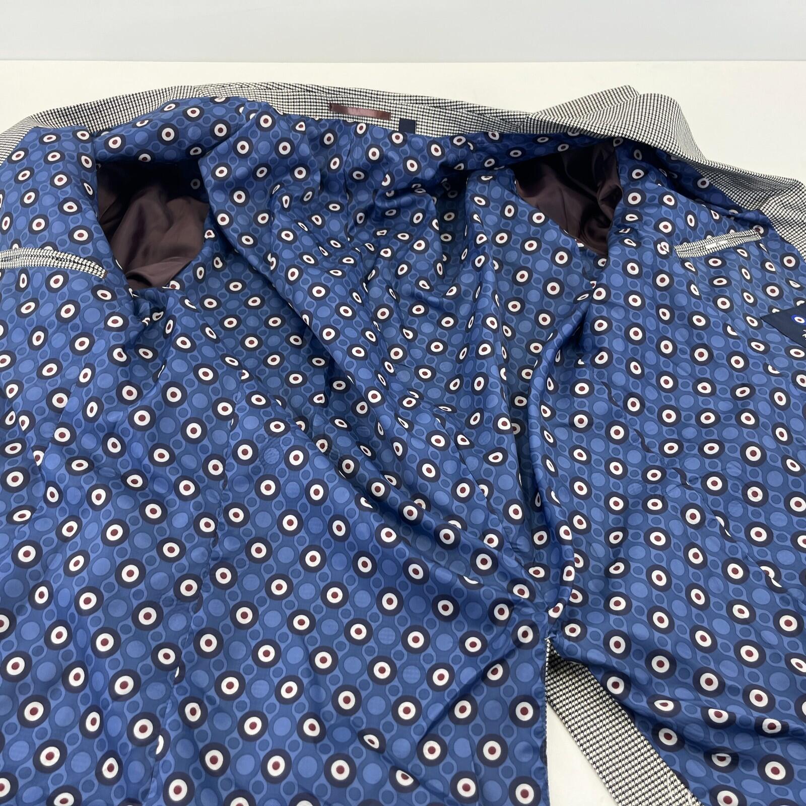 Ben Sherman Men's Black & White Houndstooth Blazer Jacket Men's size 44R