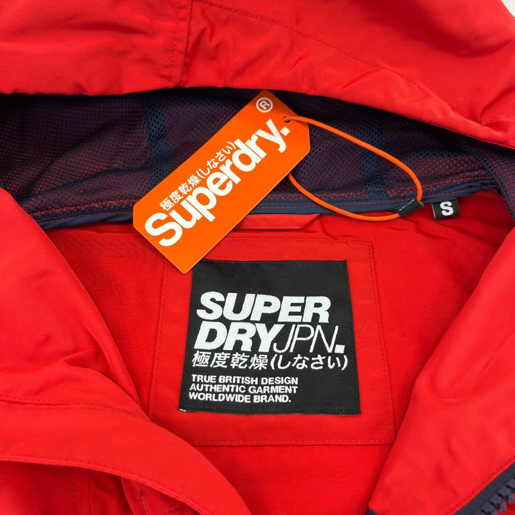 Superdry Overhead Retro 80s Cagoule Jacket with Side Zip Rain Coat size S - New