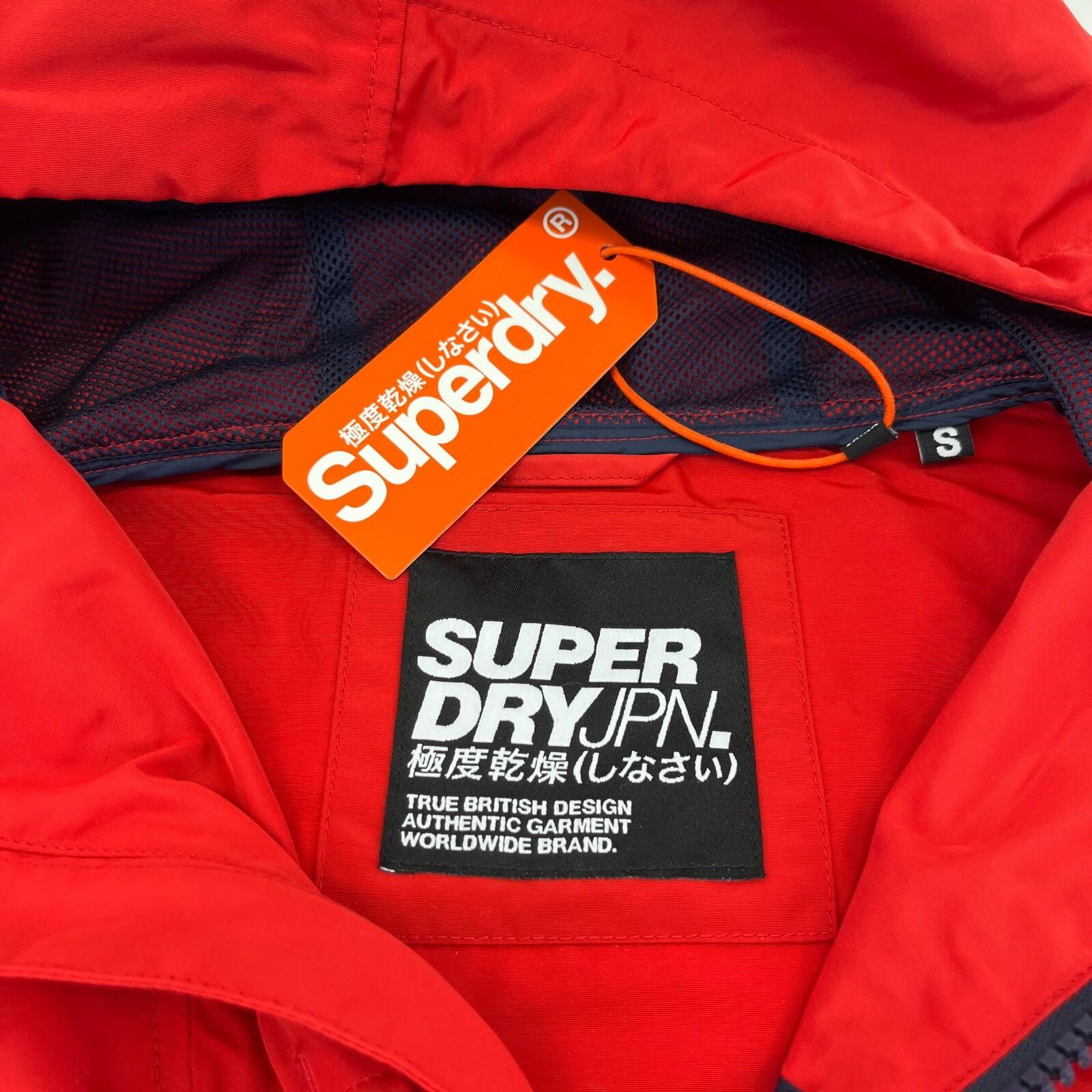 Superdry Overhead Retro 80s Cagoule Jacket with Side Zip Rain Coat size S - New