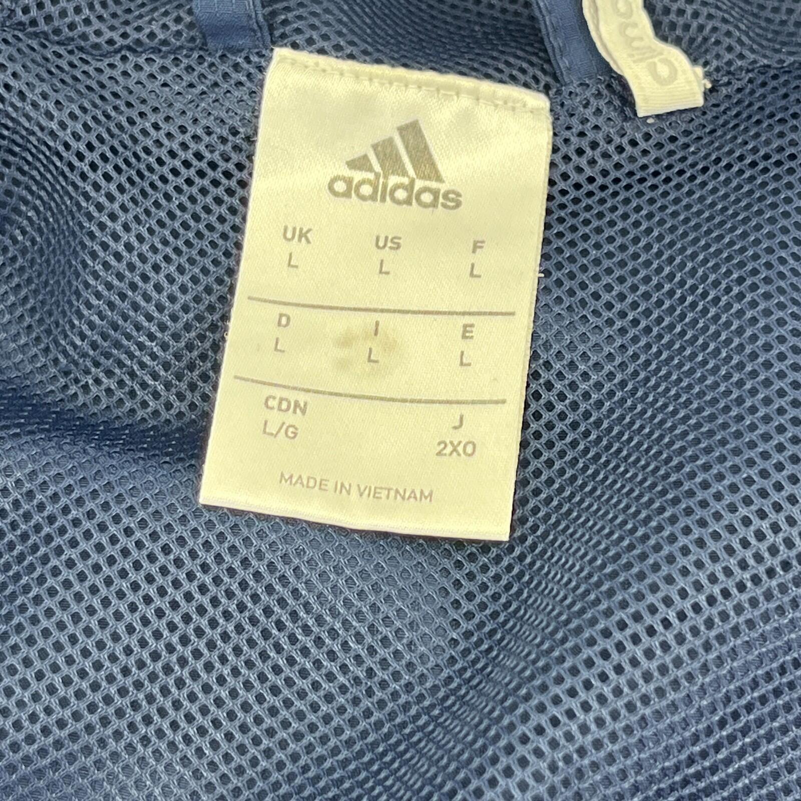 Adidas Middlesbrough FC Jacket size L Navy Blue & Orange Football Hooded Zip Up