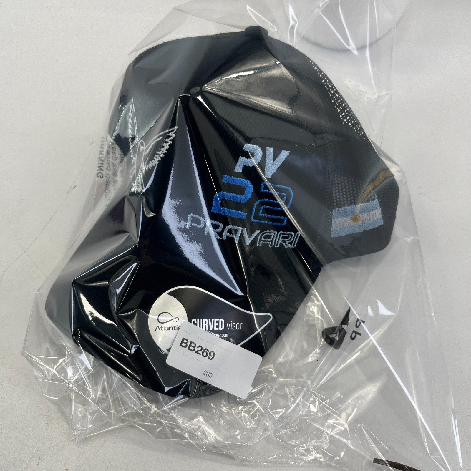 Atlantis PV 22 Pravari Argentina Adjustable Baseball Cap Black Embroidered Hat