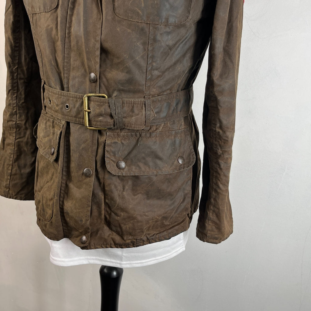 Scippis Australian Adventure Wear Utility Women's Brown Wax Jacket Belted size M