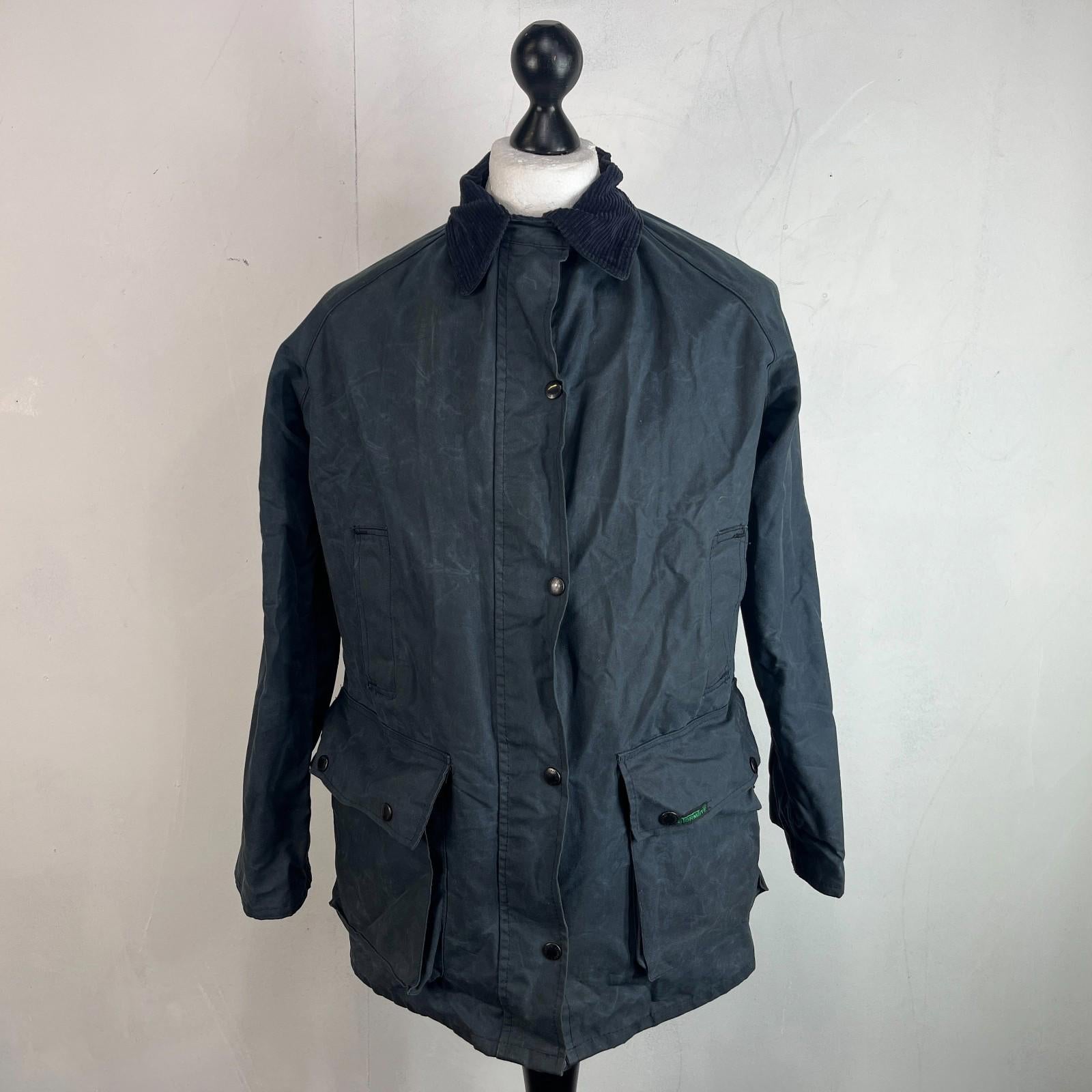 Stormtite Super Hunter Women's Wax Jacket  in Navy Blue UK size 14