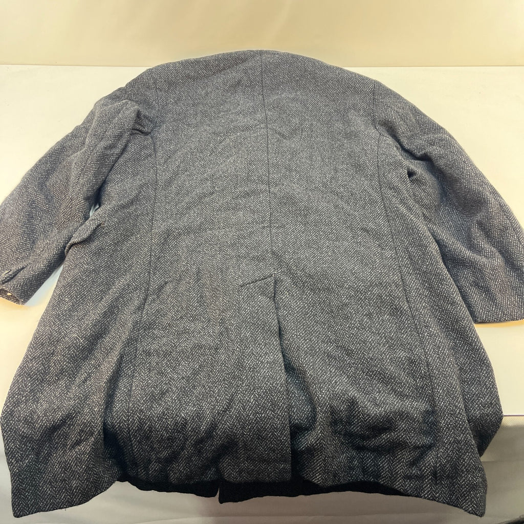 Vintage Hornes of London Mens Wool Overcoat Grey Gannex Cloth 42R Bros