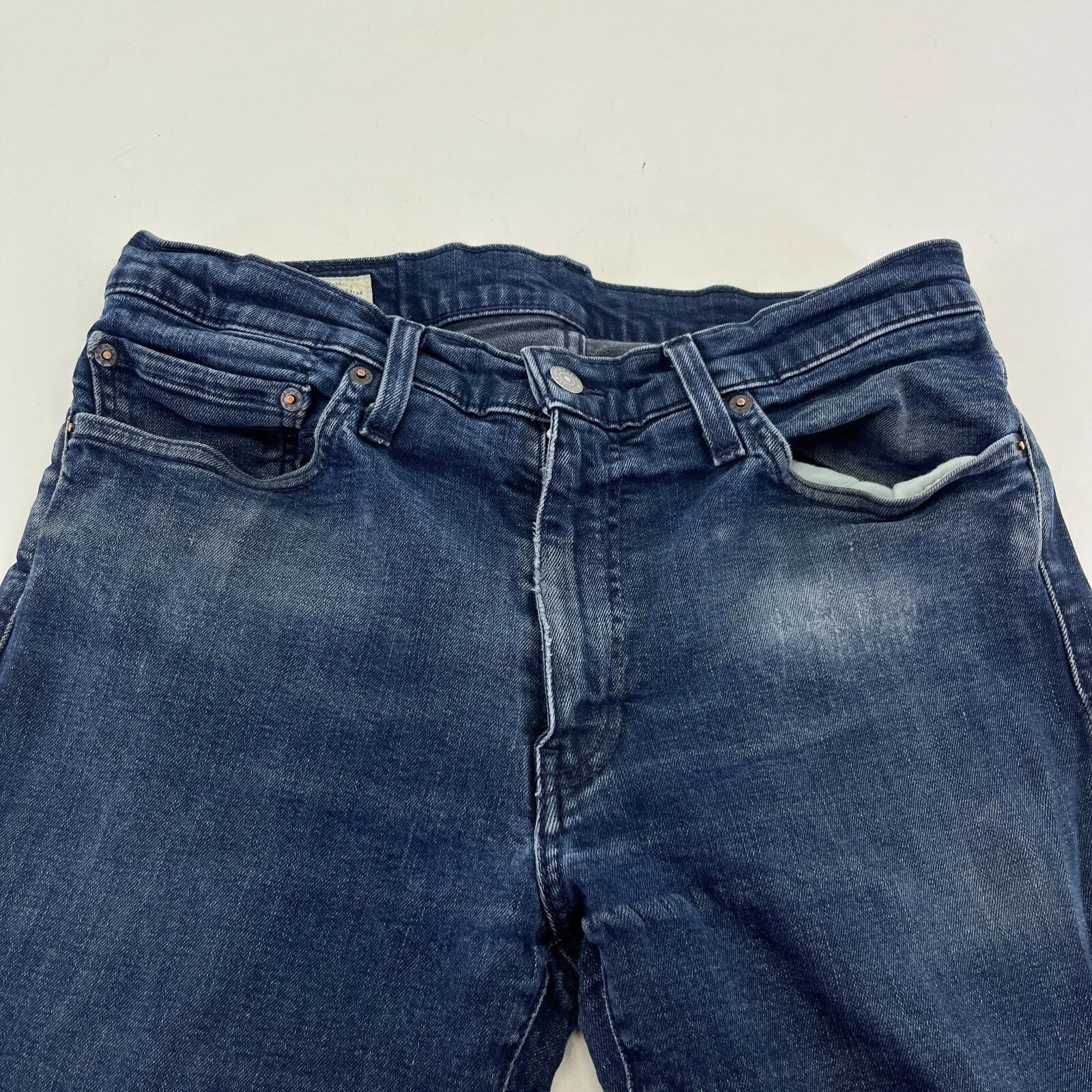 Levi's Mens 511 Slim Jeans W34" L32" Dark Blue Cotton Denim