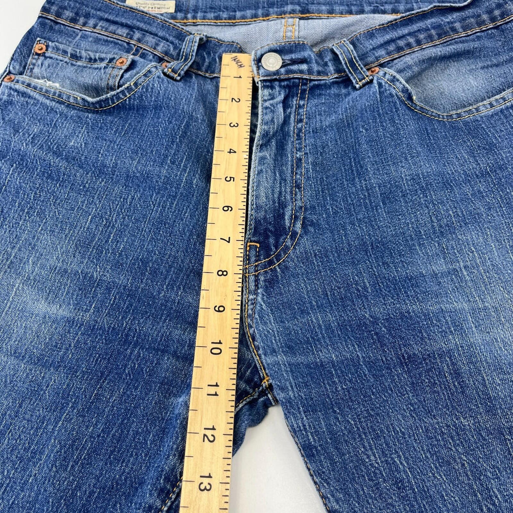 Levis 511 Premium Big E Slim Fit Jeans W34 L32 Blue Denim Straight Leg Mens