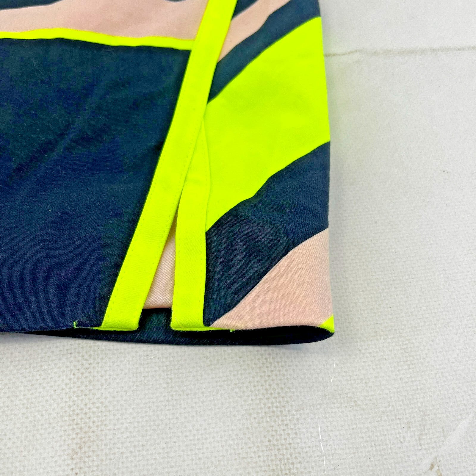Ted Baker Women's Pencil Skirt UK 10 (Ted 2) Stretch Cotton Bright Geometric