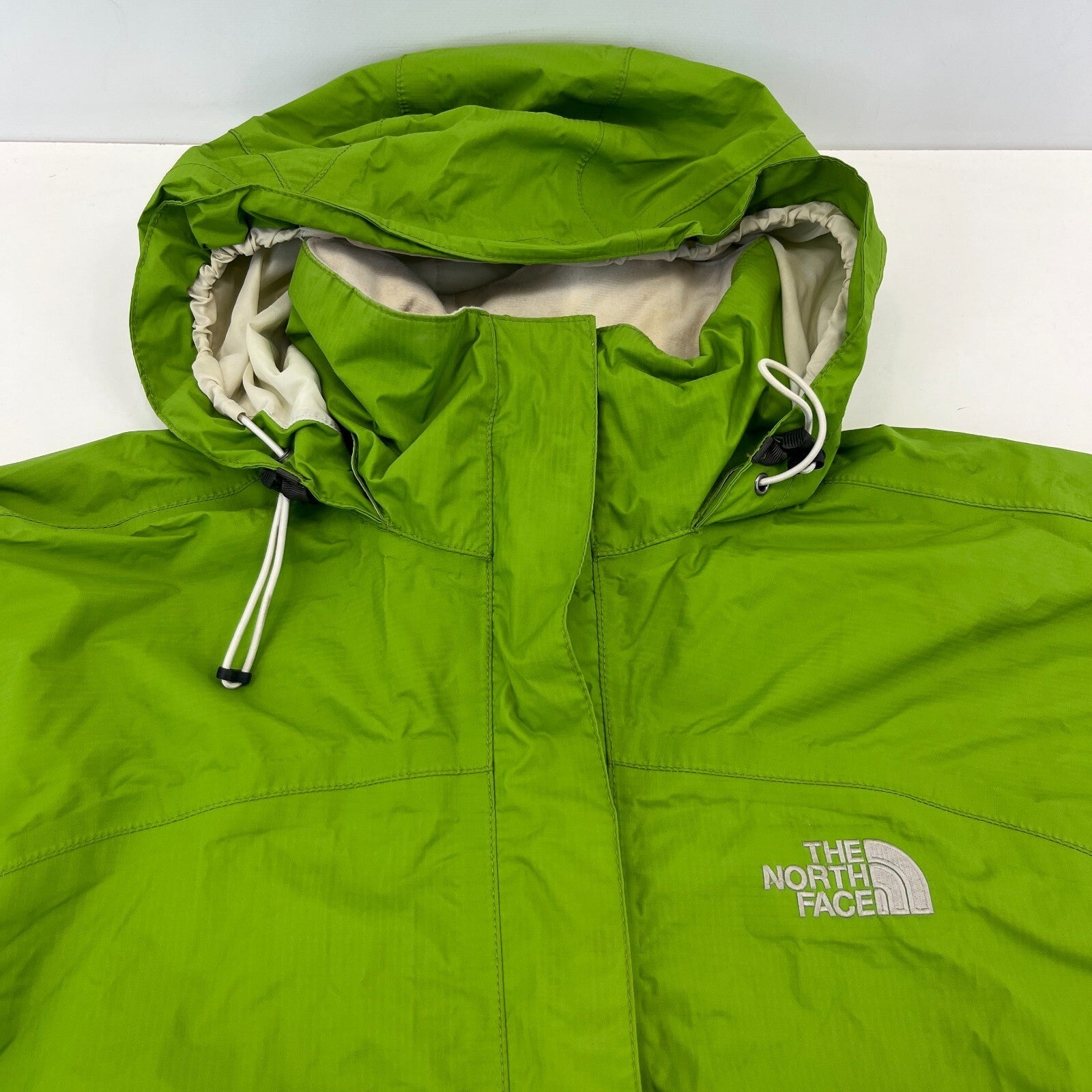 North Face Jacket Women's Medium Green Hyvent Windbreaker Hood Rain Coat Lady