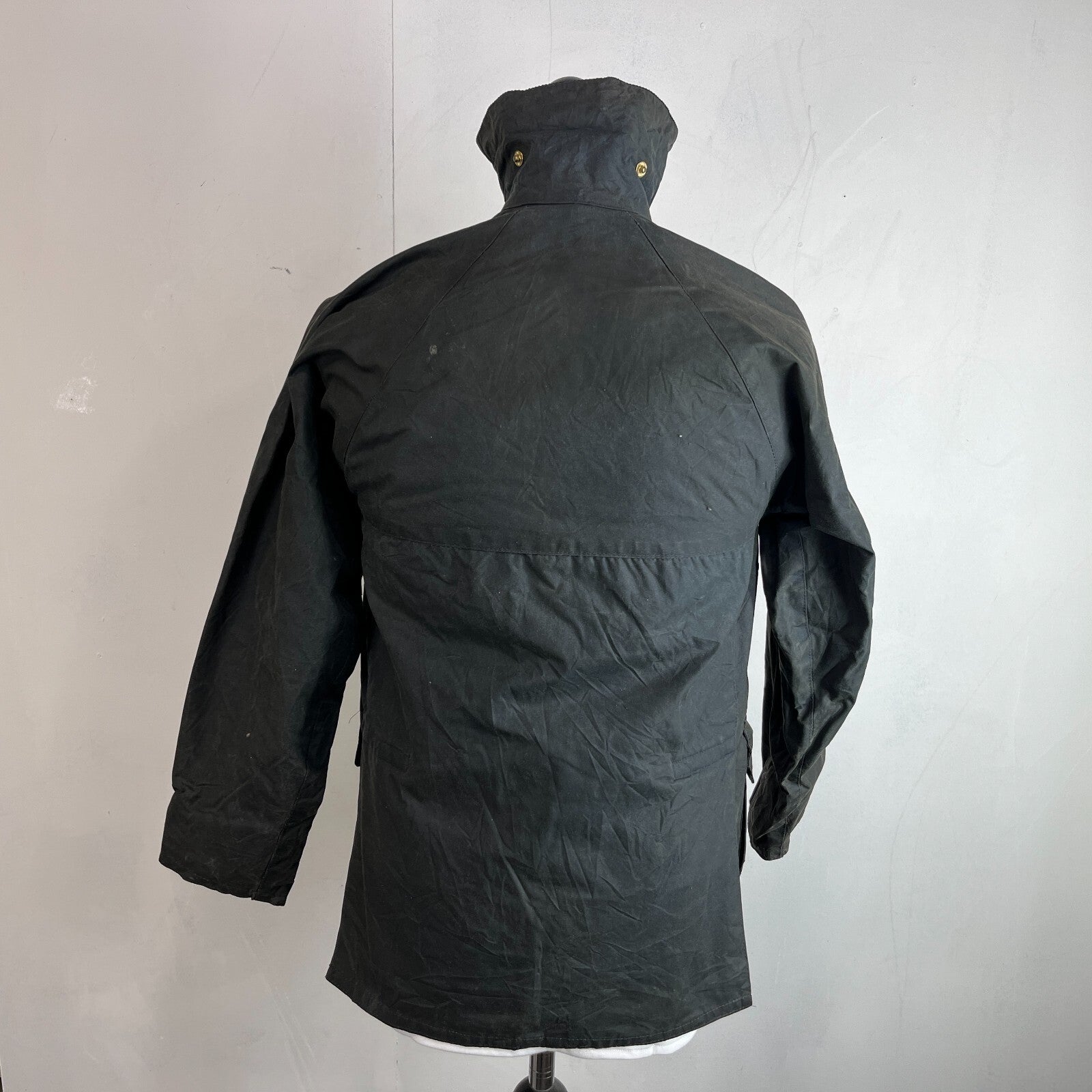 John Partridge Women's Wax Jacket in Black Waxed Cotton size 34 (XS)