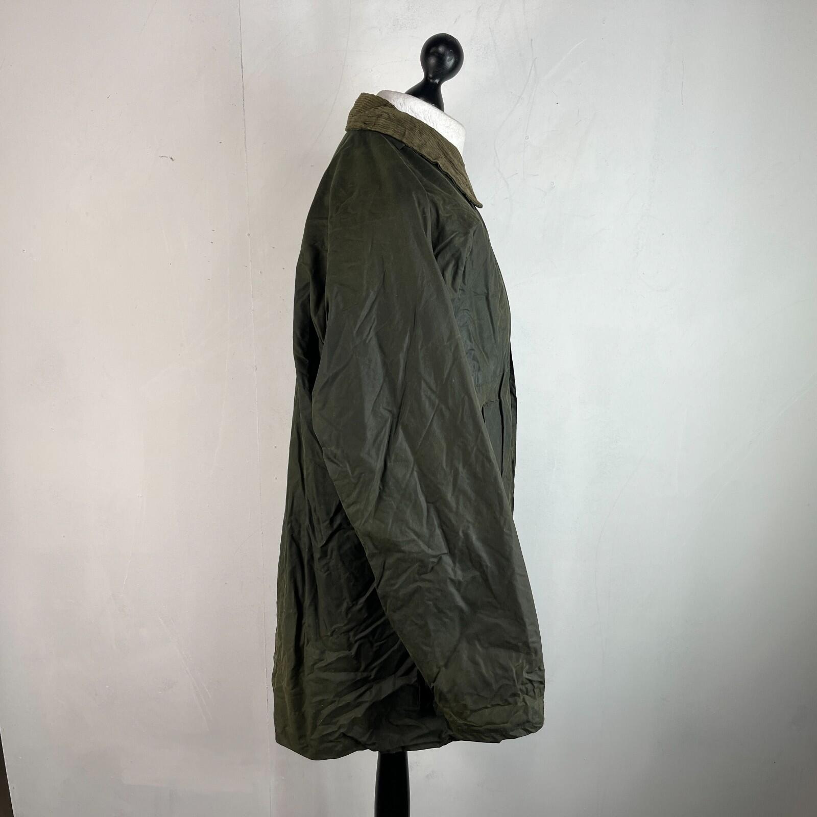 Black Star Men's Insulated Wax Jacket in Green size XL Utility Retro Waxed Coat