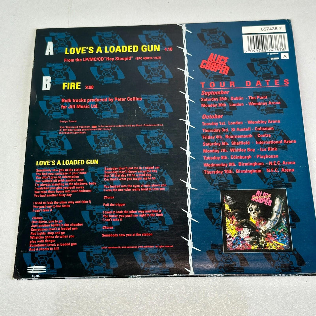 Alice Cooper - Love's A Loaded Gun - 7" Vinyl Single COMPETITION Press EX/EX