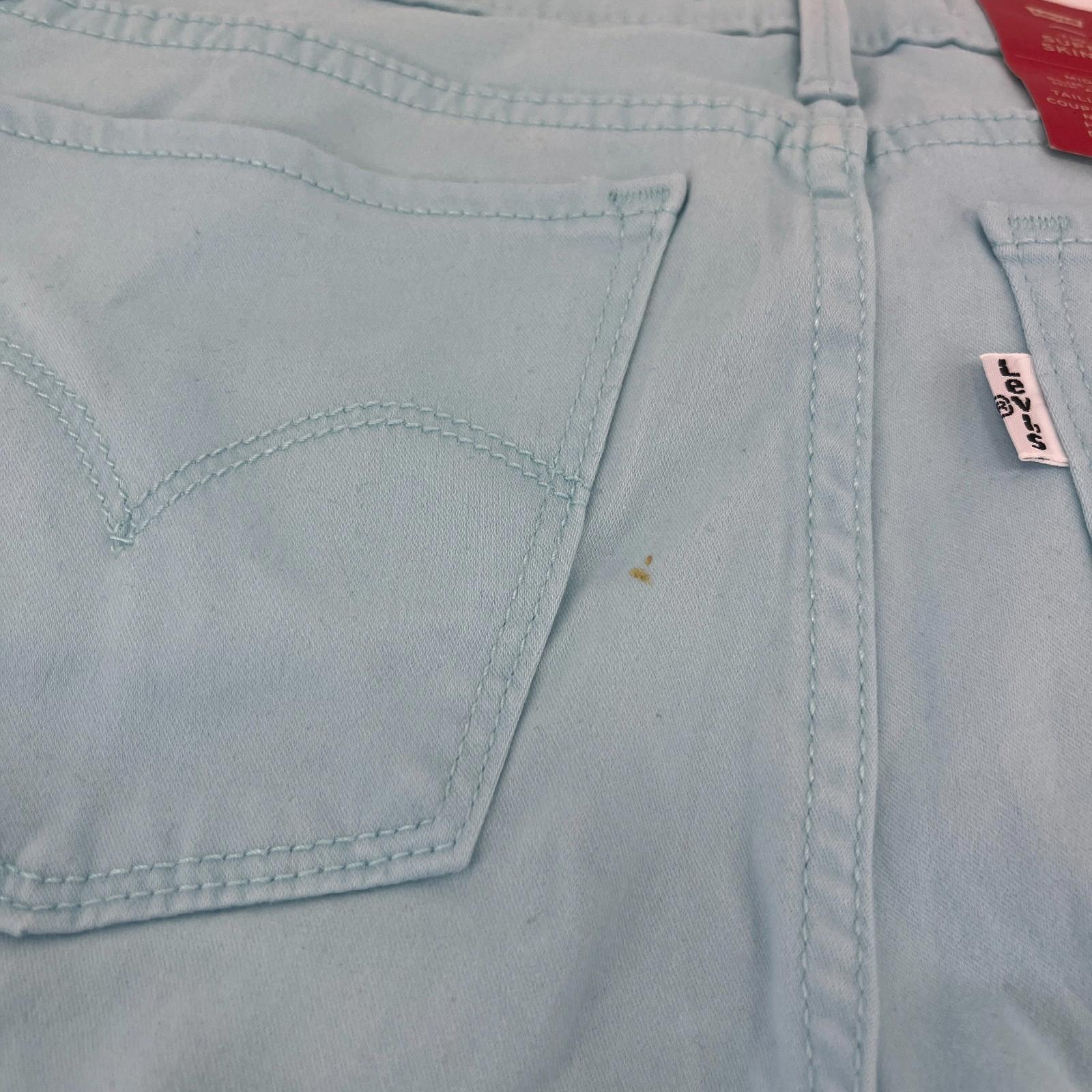 Levi's 710 Super Skinny Stretch Jeans in Baby Blue W26" L30" - See Details