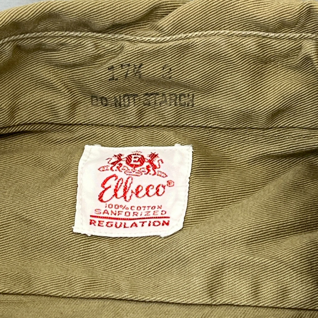 Vintage Elbeco American Marines Military Cotton Shirt Khaki Brown size 2XL