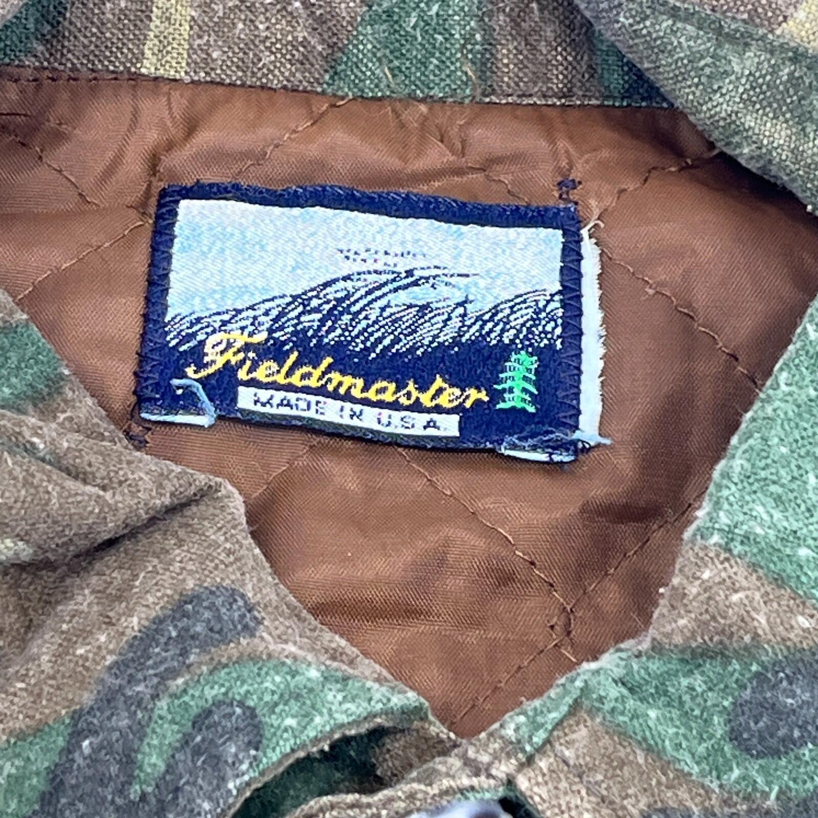 Fieldmaster Men's Insulated Flannel Shirt Green Camo size XL Hunting Outdoors