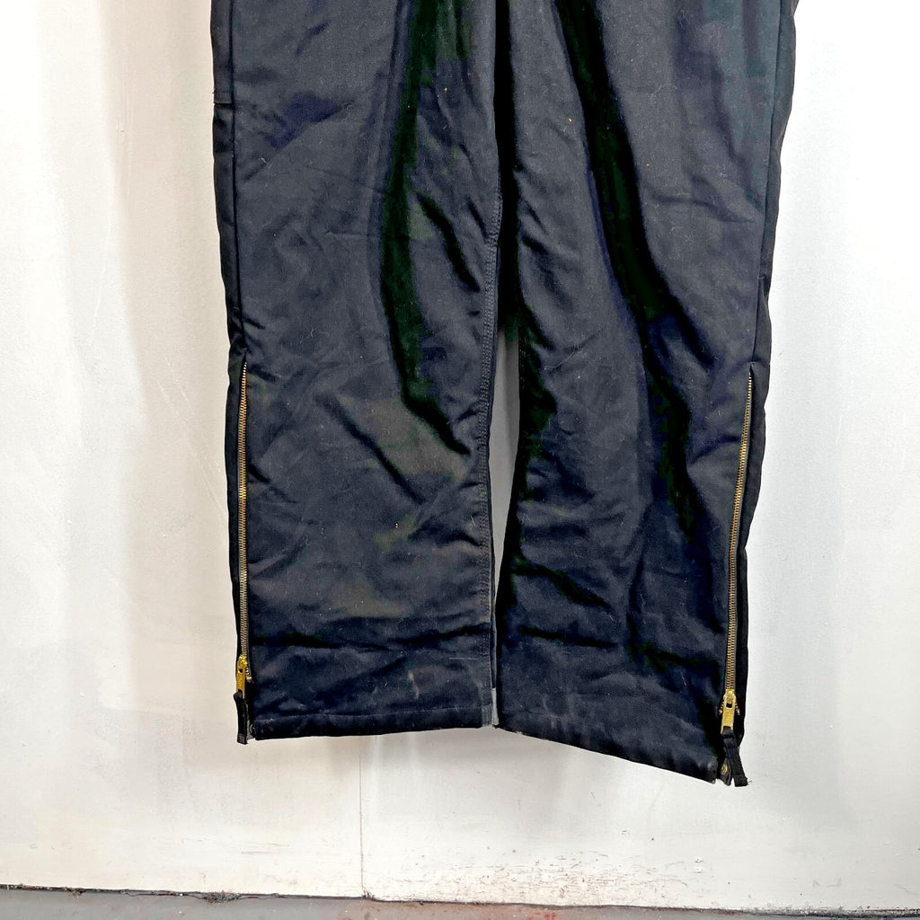 Walls Workwear Heavy Duty Overalls Quilted Insulated in Black Medium Regular