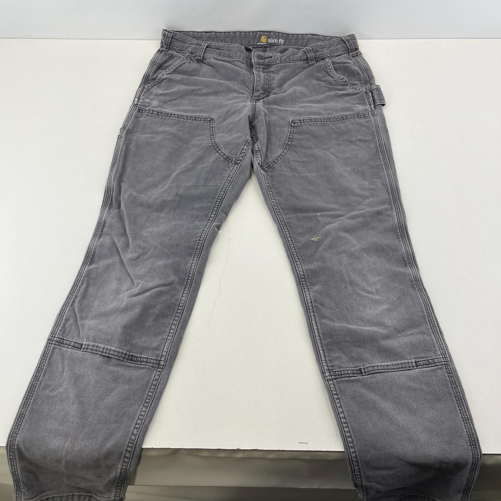 Carhartt Women’s Straight Stretch Workwear Jeans in Grey size 14 - Leg 30"